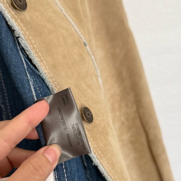 Wilson’s Leather Maxima Suede Leather Denim Lining Jacket Medium - Picture 5 of 6